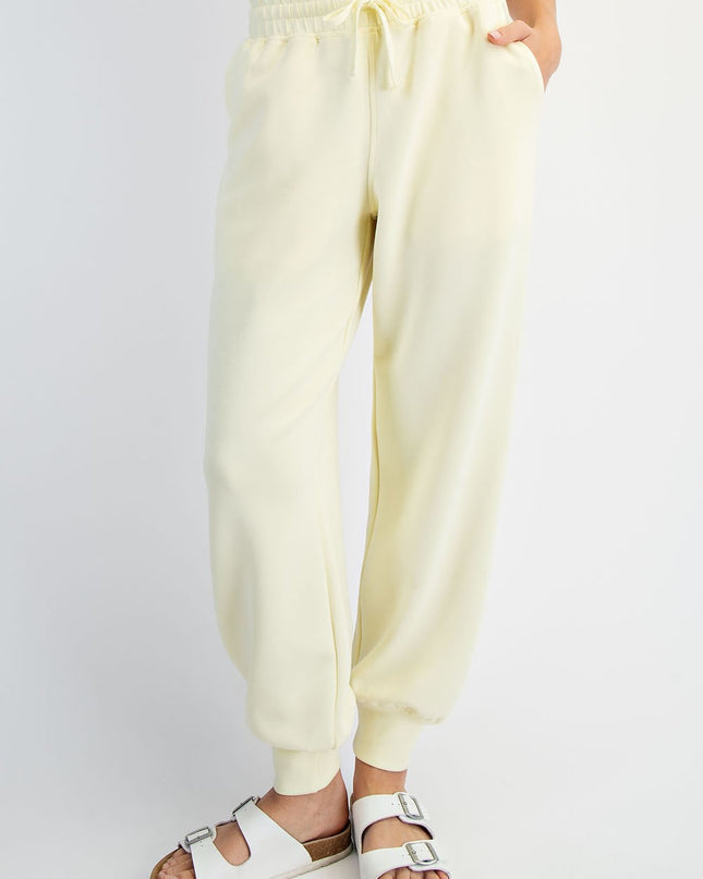 Butter Yellow Modal Scuba Joggers