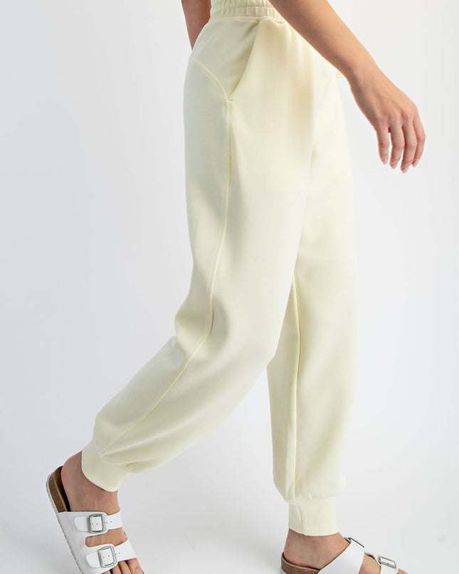 Butter Yellow Modal Scuba Joggers