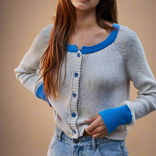 By Together Bleu Marie Cardigan