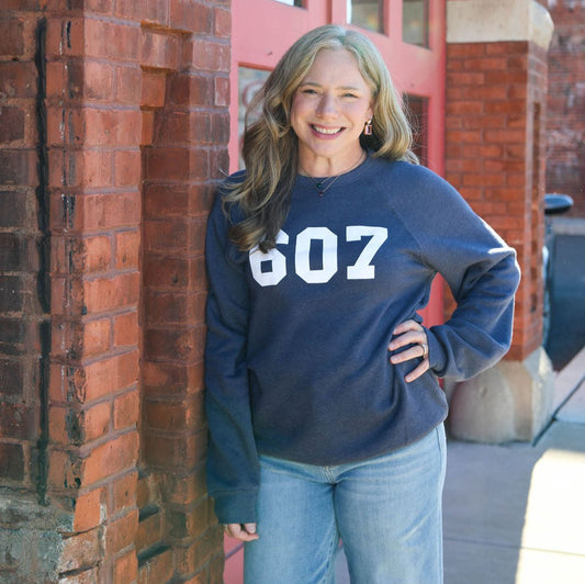 Navy Heather 607 Crewneck Sweatshirt