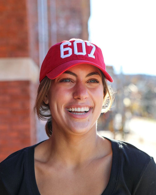 607 Hat Red w/White - Shop Simply Apparel