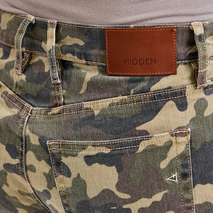 Camo Stretch Mid Rise Dad Shorts
