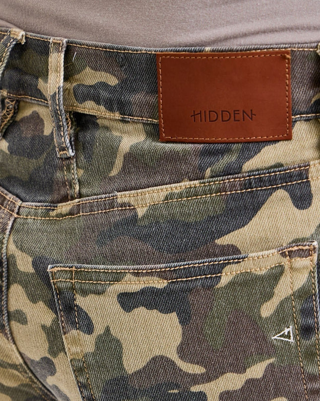Camo Stretch Mid Rise Dad Shorts