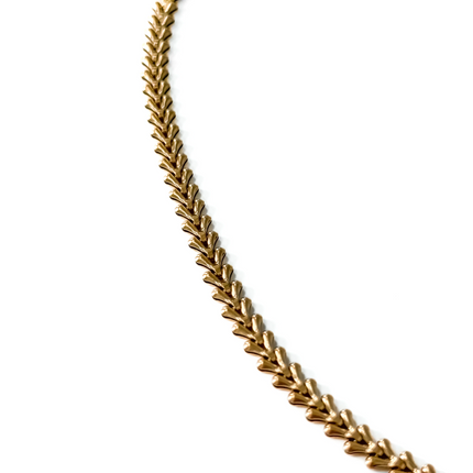Gold Chevron Chain Waterproof Necklace