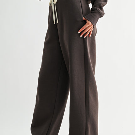 Brown Wide Leg Sweatpants