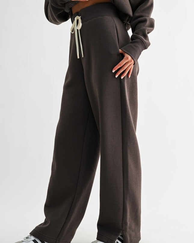Brown Wide Leg Sweatpants