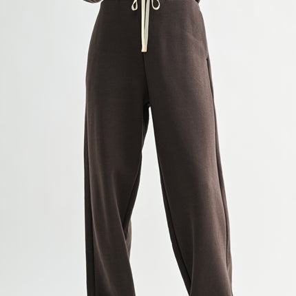 Espresso Cloudwalk Wide Leg Fleece Pants