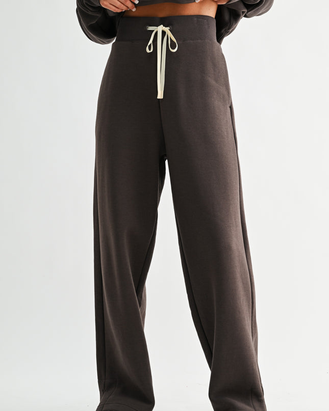 Espresso Cloudwalk Wide Leg Fleece Pants