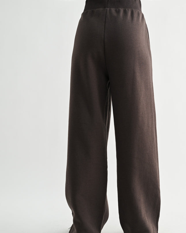Espresso Cloudwalk Wide Leg Fleece Pants