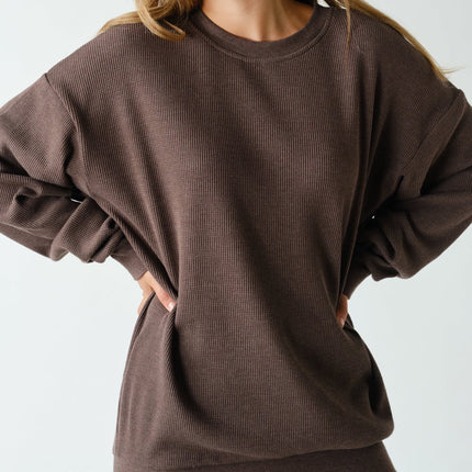 Coffee Bean Waffle Oversized Crewneck