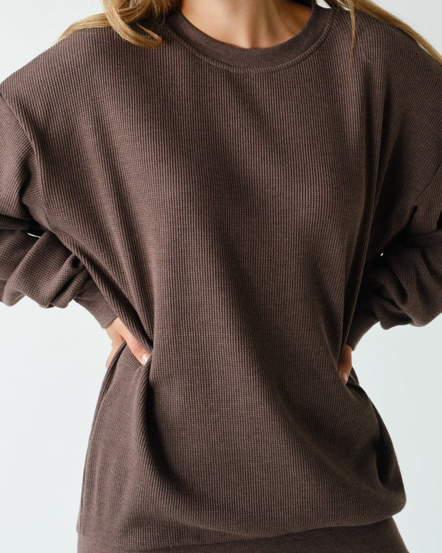 Coffee Bean Waffle Oversized Crewneck