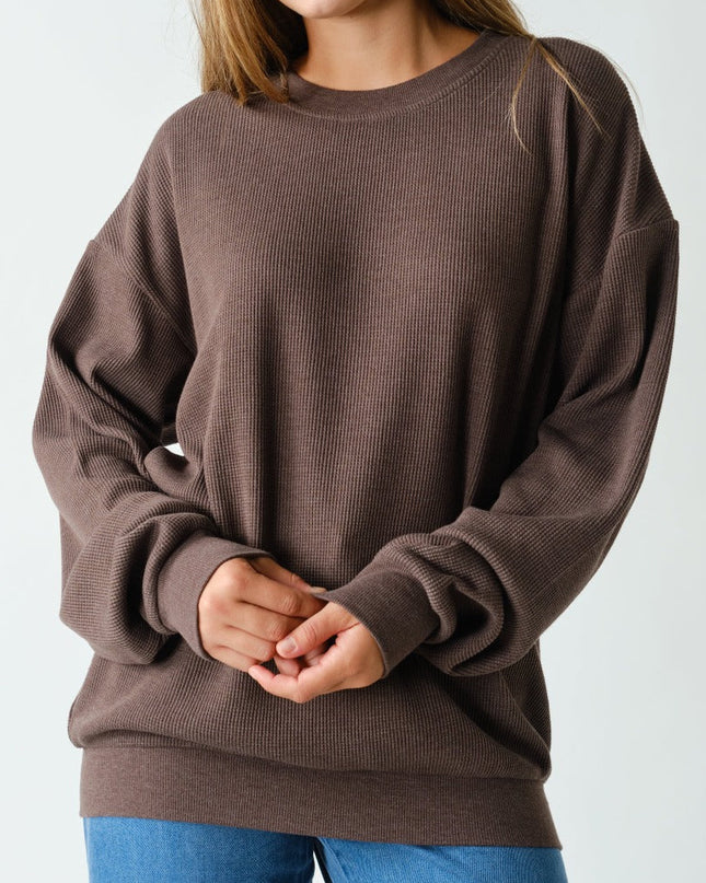 Coffee Bean Waffle Oversized Crewneck