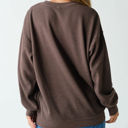 Coffee Bean Waffle Oversized Crewneck