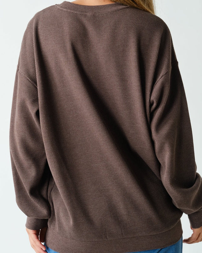 Coffee Bean Waffle Oversized Crewneck