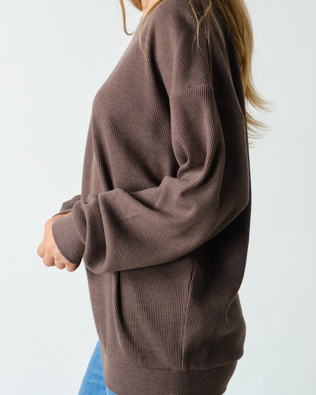 Coffee Bean Waffle Oversized Crewneck