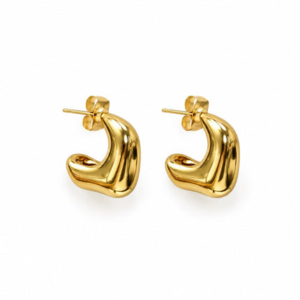 Gold Cove Hoop Earrings