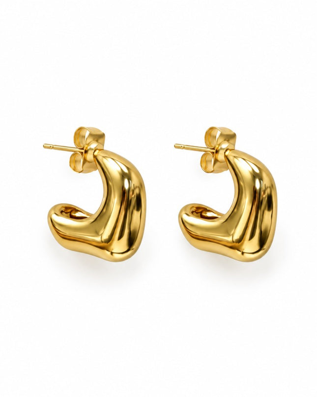 Gold Cove Hoop Earrings