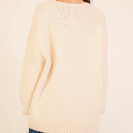 Cream Tie Front Cardigan