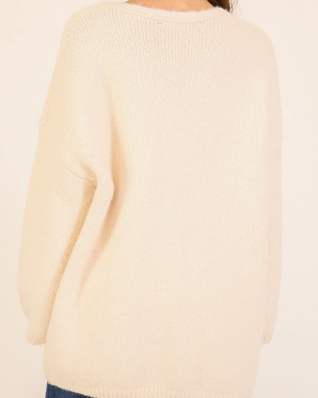 Cream Tie Front Cardigan