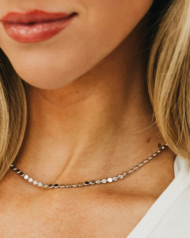 Silver Dakota Disc Chain Waterproof Necklace