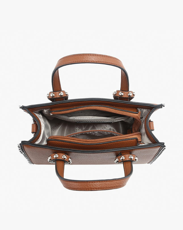 Red Brenda Contrast Tote W/ Long Strap