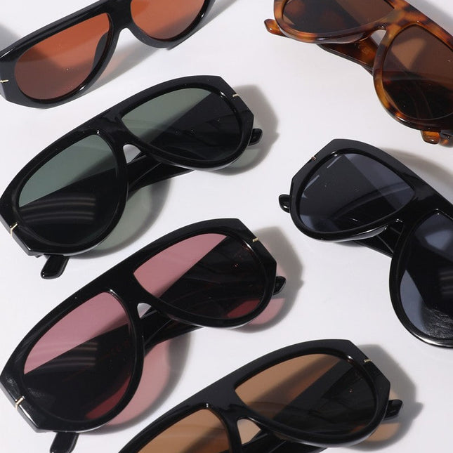 Dark Tinted Aviator Oversized Sunglasses