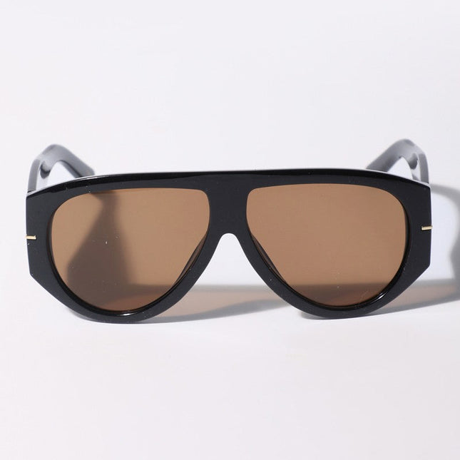 Dark Tinted Aviator Oversized Sunglasses