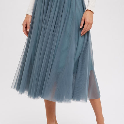 Dark Mint Tulle Midi Easter Spring Skirt