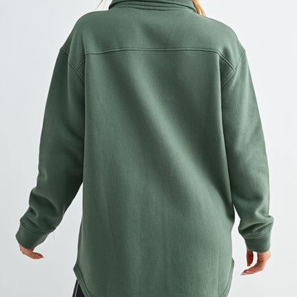 Eldergreen Fleece Shacket - Shop Simply Apparel