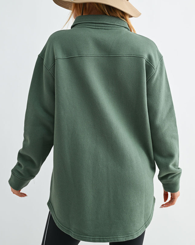 Eldergreen Fleece Shacket - Shop Simply Apparel