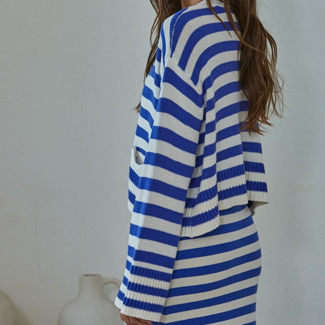 Off White/Blue Eventide Cardigan