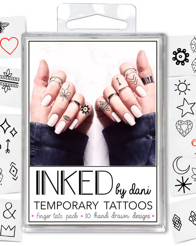 Finger Tats Temporary Tattoo Pack - Shop Simply Apparel
