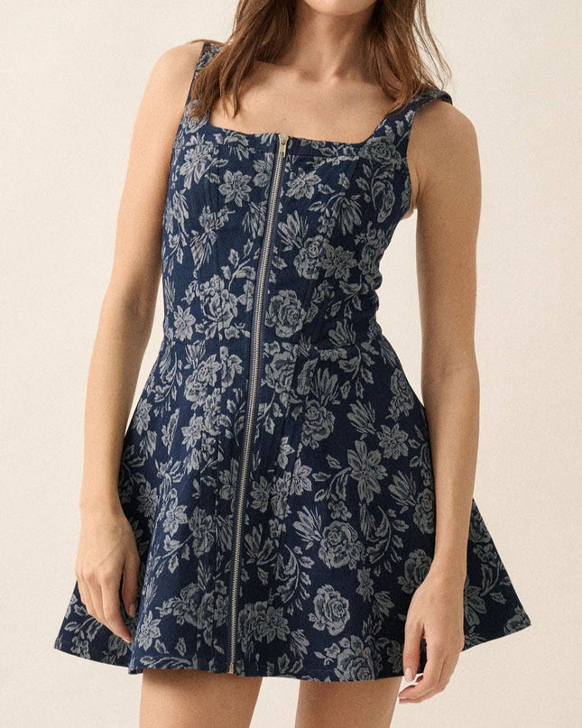 Floral Denim Dress
