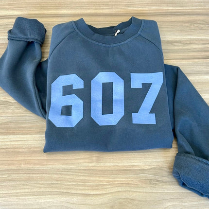 Deep Steel Blue 607 Fleece Sweatshirt