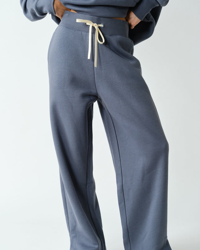 Graphite Wide Leg Fleece Pant
