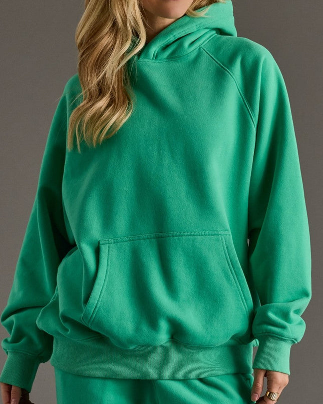 Green Oversized Comfrt Hoodie