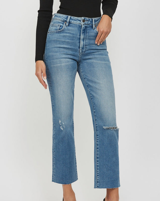 Medium Wash Stretch Relaxed Straight Denim - Shop Simply Apparel
