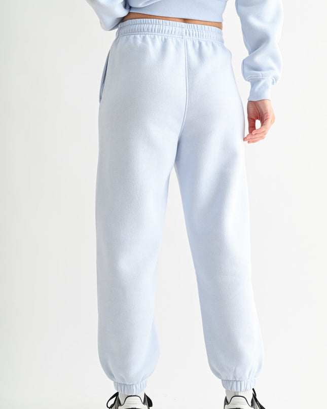 Powder Blue Fleece Billow Sweatpants - Shop Simply Apparel
