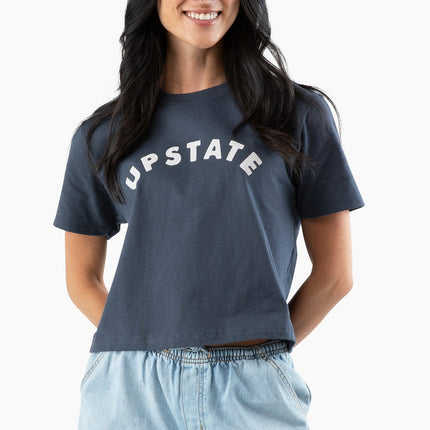 UPSTATE Harbor Blue/Gray Women's Boxy Tee