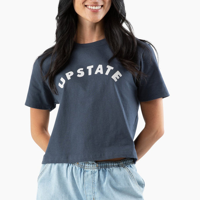 UPSTATE Harbor Blue/Gray Women's Boxy Tee