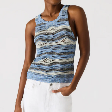 Steve Madden Blue Multi Hannah Sweater