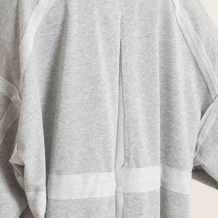 Heather Grey Open Front Cardigan