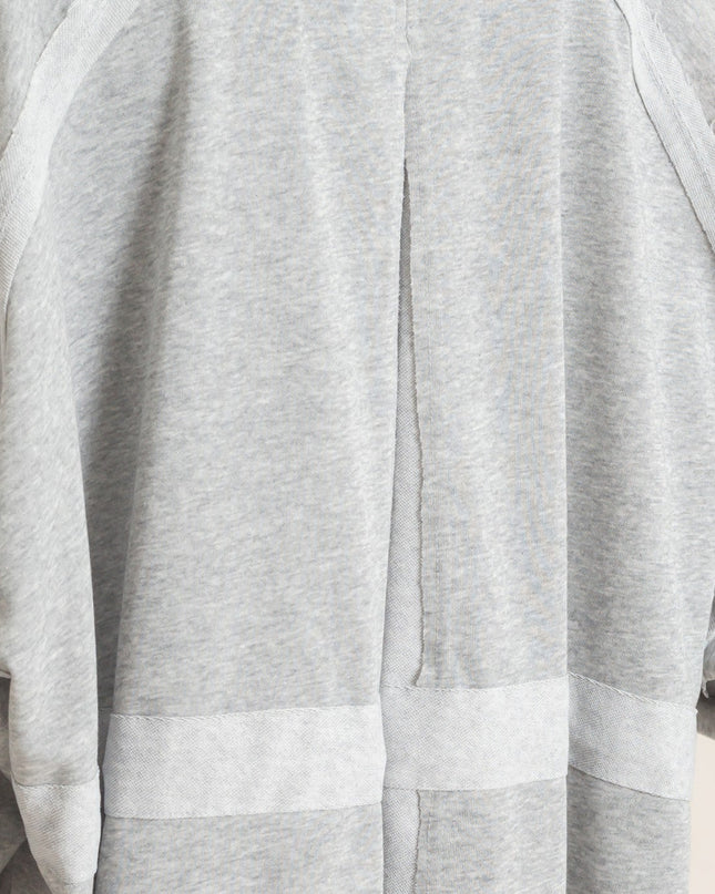 Heather Grey Open Front Cardigan