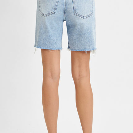 PRE-ORDER Tummy Control High Rise Loose Fit Mid Length Jeans