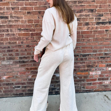 Brown/Oatmeal Contrast Sweatpants