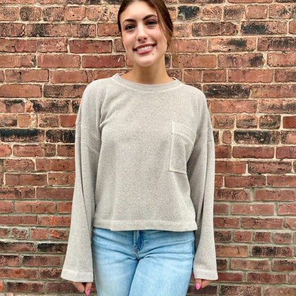 Grey Cameron Pullover Top - Shop Simply Apparel