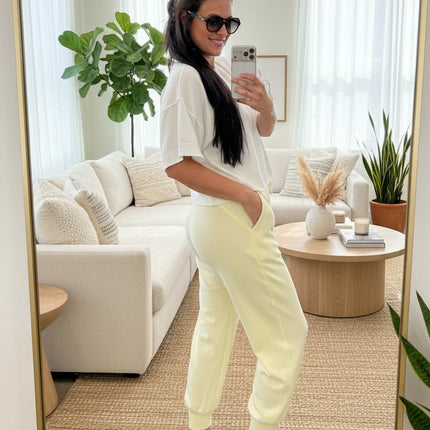 Butter Yellow Modal Scuba Joggers