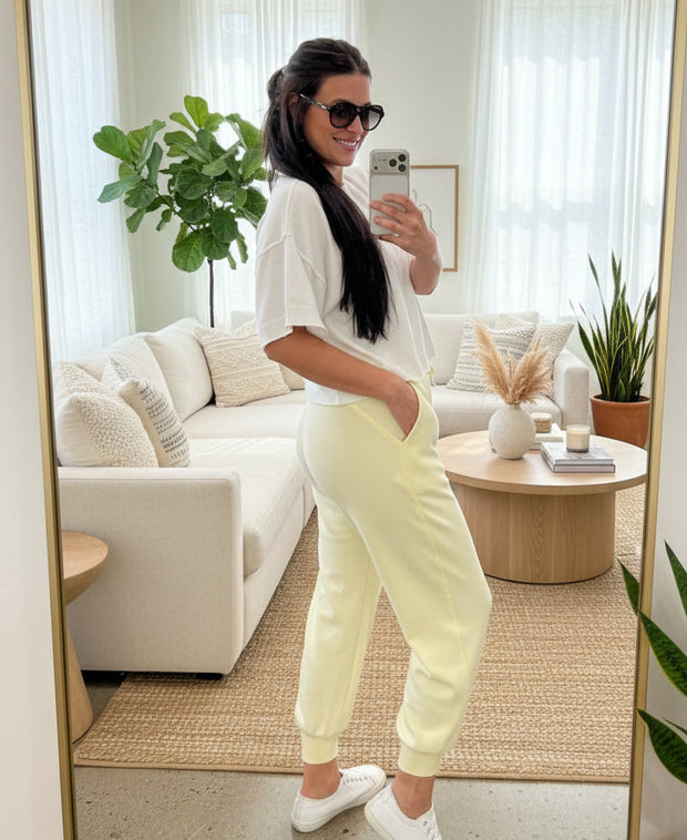 Butter Yellow Modal Scuba Joggers
