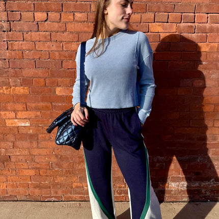 Navy/Ash Contrast Sweatpants