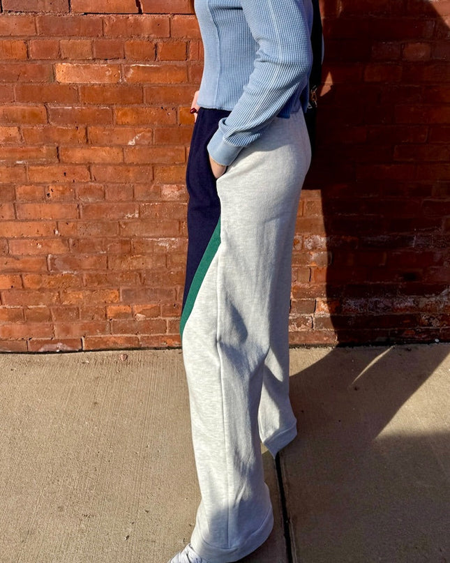 Navy/Ash Contrast Sweatpants